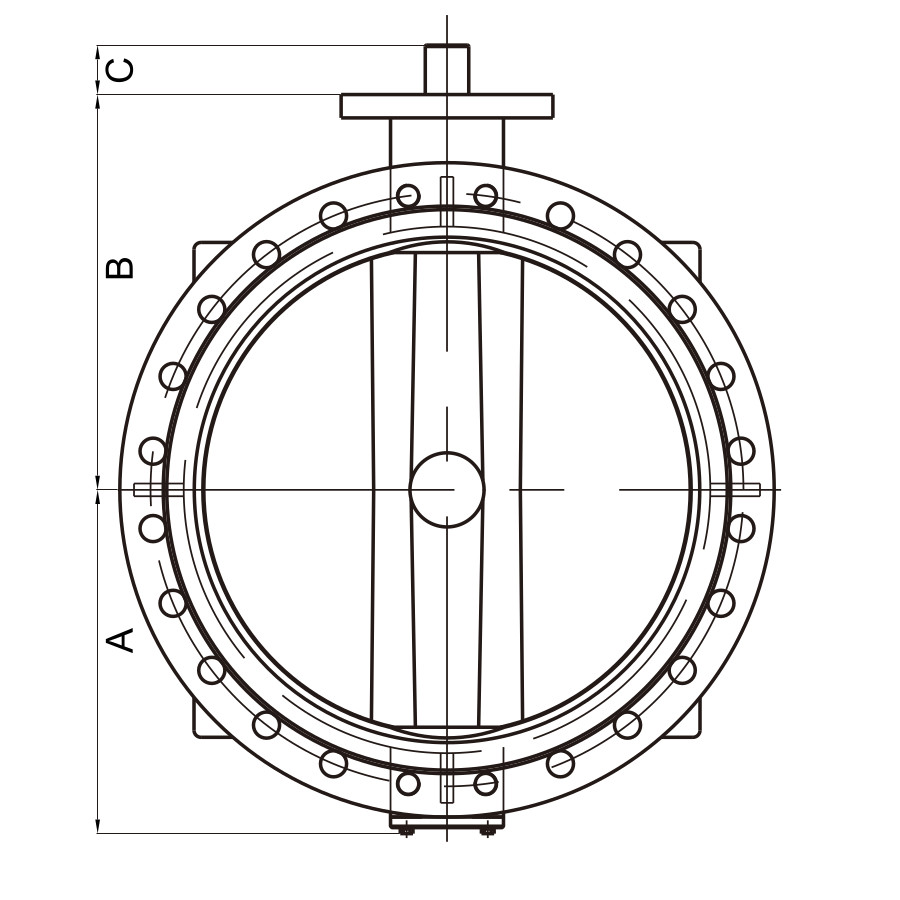 Double Flanged Butterfly Valves