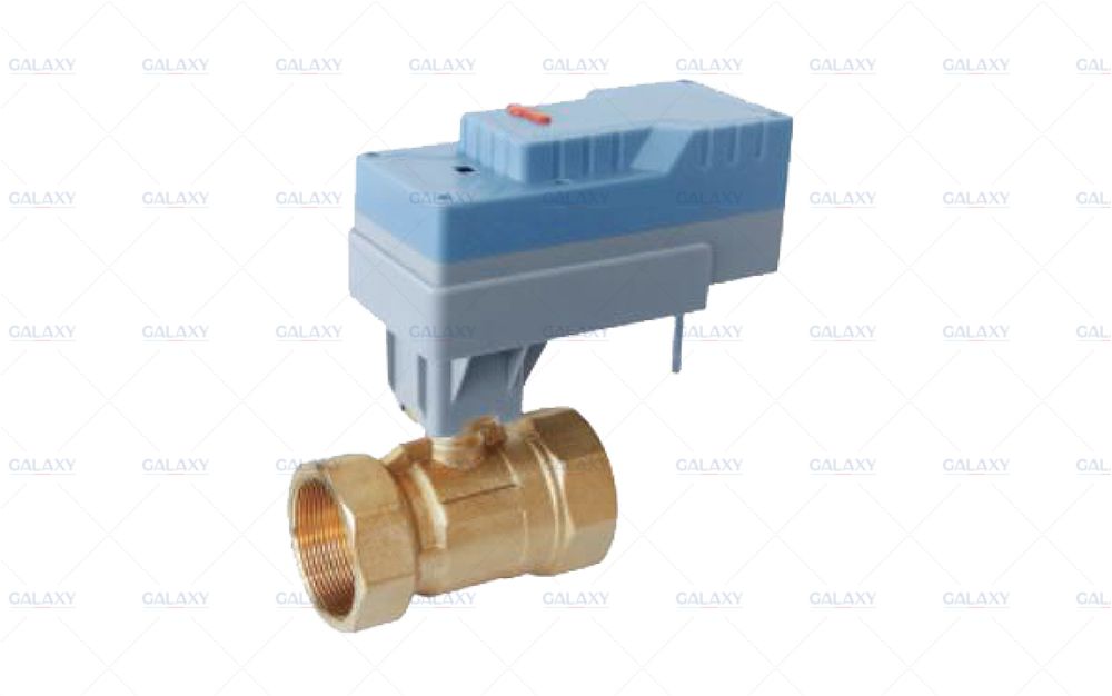 Electric two-way threaded ball valve