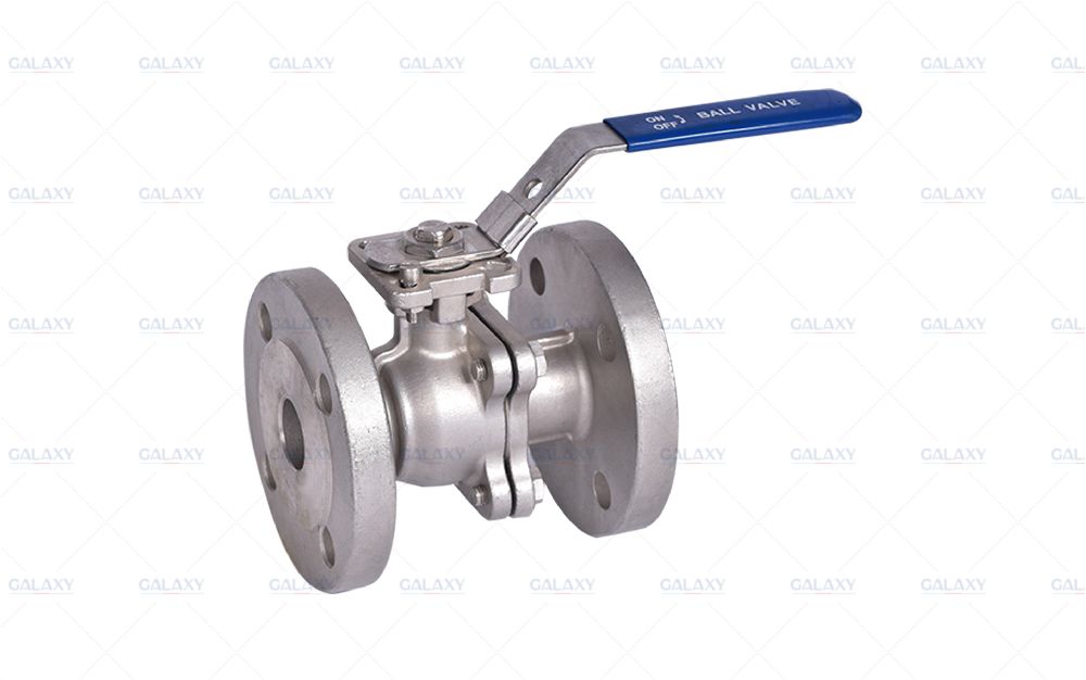 Two-piece stainless steel flanged ball valve Fig.4182