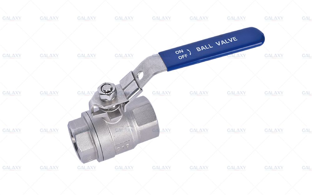 Two-piece stainless steel threaded ball valve Fig.1282